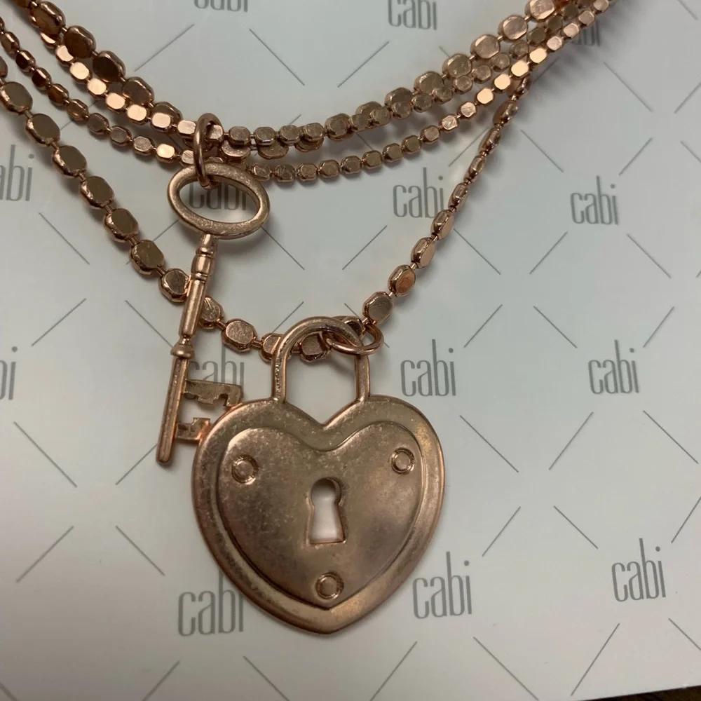 ❤️CAbi Key to your Heart ❤️ Necklace Set Pendant